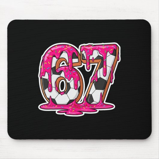 67 Fußball Eis Drip Gehirn Fäulnis Meme _1  Mousepad (Vorne)