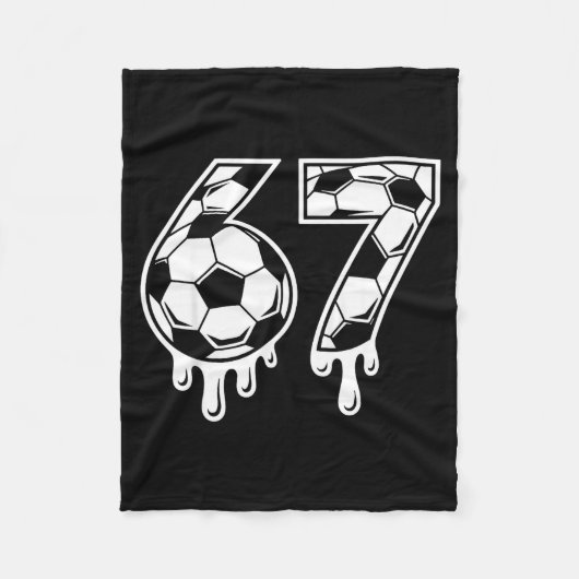 67 Fußball Eiscreme Drip Gen Alpha Six Seven Meme Fleecedecke (Vorderseite)