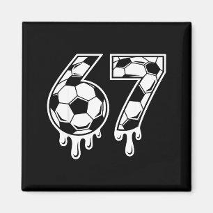 67 Fußball Eiscreme-Drip Gen Alpha Six Seven Meme  Magnet