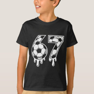 67 Fußball Eiscreme-Tropfen Gen Alpha Six Seven Me T-Shirt