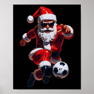 67 Fußball Santa Six Seven Meme Weihnachten Sport  Poster