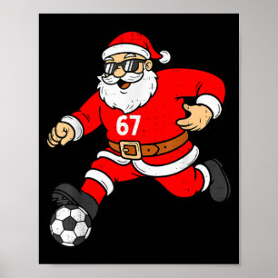 67 Fußball Santa Six Seven Meme Weihnachten Srt Mä Poster