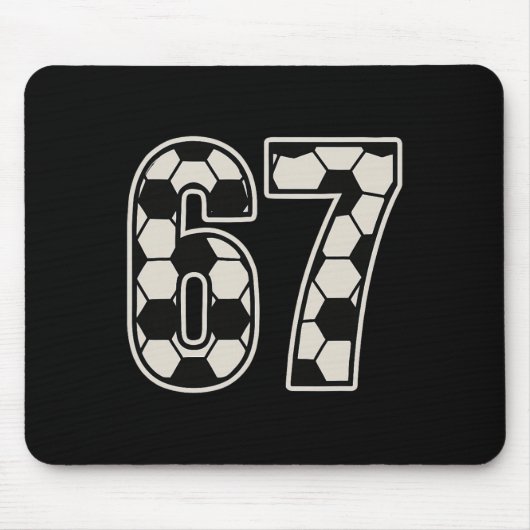 67 Fußball Sechs Sieben 6 7 Meme 67 _1 Mousepad (Vorne)