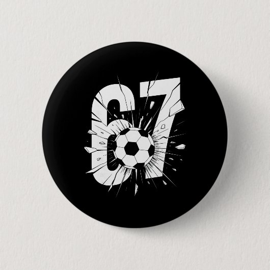 67 Fußball Sechs Sieben 6 7 Meme 67 _2 Button (Vorderseite)