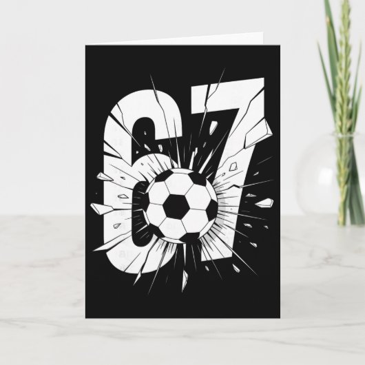 67 Fußball Sechs Sieben 6 7 Meme 67 _2 Karte (Vorderseite)