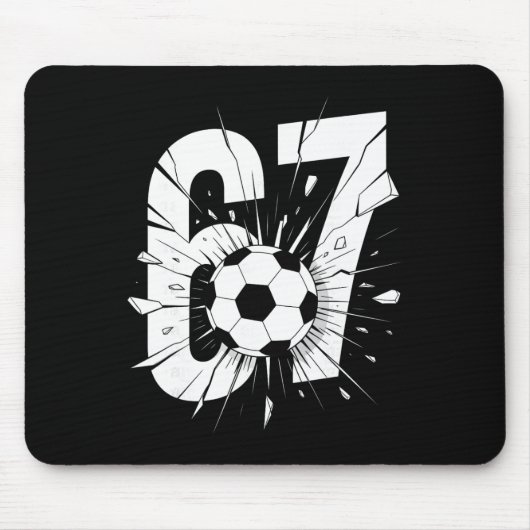 67 Fußball Sechs Sieben 6 7 Meme 67 _2 Mousepad (Vorne)