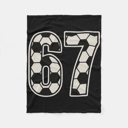 67 Fußball Sechs Sieben 6 7 Meme 67 _3 Fleecedecke (Vorderseite)