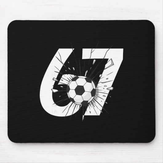 67 Fußball Sechs Sieben 6 7 Meme 67 _3  Mousepad (Vorne)