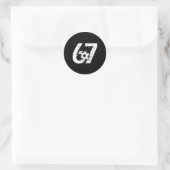 67 Fußball Sechs Sieben 6 7 Meme 67 _3 Runder Aufkleber (Tasche)