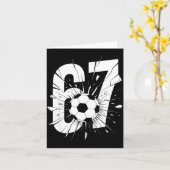 67 Fußball Sechs Sieben 6 7 Meme 67 Karte (Gelbe Blume)