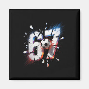 67 Fußball Sechs Sieben 6 7 Meme 67 Magnet
