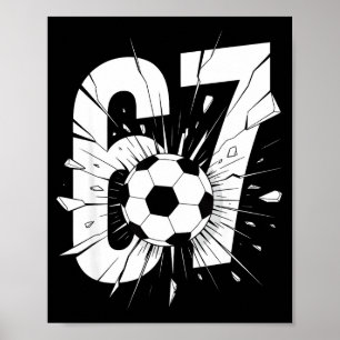 67 Fußball Sechs Sieben 6 7 Meme 67 Poster