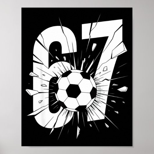 67 Fußball Sechs Sieben 6 7 Meme 67 Poster (Vorne)