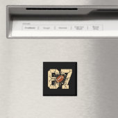 67 Fußball Sechs Sieben 6 7 Meme - Lustig 6-7 Drip Magnet (In Situ (Geschirrspüler))