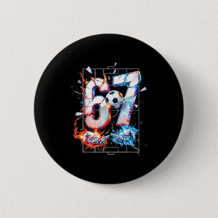 67 Fußball Sechs Sieben Fußball 6 7 Kinder Jungen  Button