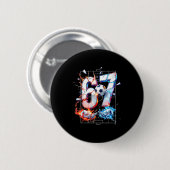 67 Fußball Sechs Sieben Fußball 6 7 Kinder Jungen  Button (Vorne & Hinten)