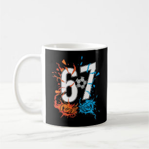 67 Fußball Sechs Sieben Fußball 6 7 Kinder Jungen  Kaffeetasse