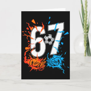 67 Fußball Sechs Sieben Fußball 6 7 Kinder Jungen Karte