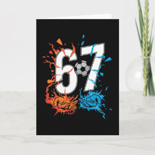 67 Fußball Sechs Sieben Fußball 6 7 Kinder Jungen Karte