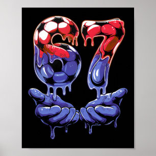 67 Fußball-Shirt für Jungen — Kinder 67 T-Shirt, F Poster
