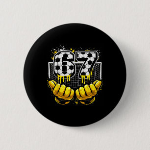 67 Fußballnummer Torwart-Tropfhandschuh Button
