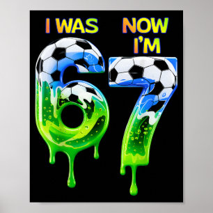 67 Fußballshirt für Jungen Geburtstag 67 , Fußball Poster