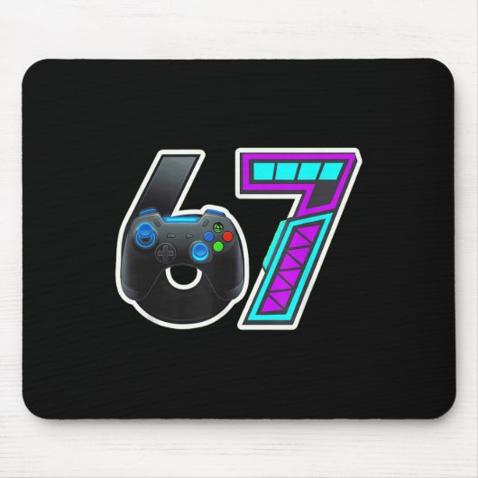 67 Gamer Console Controller Design Mousepad (Vorne)