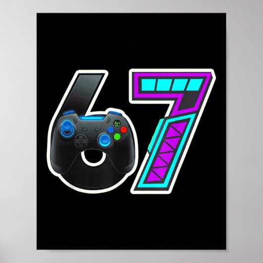 67 Gamer Console Controller Design  Poster (Vorne)