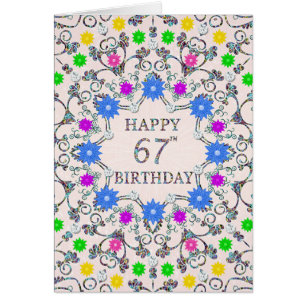 67. Geburtstag Abstrakte Blume