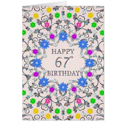 67. Geburtstag Abstrakte Blume (Vorne)