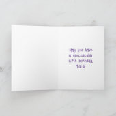 67. Geburtstag: Blumennummer, Individuelle Name, B Karte (Innenseite)