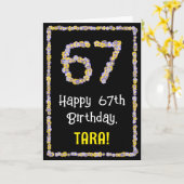 67. Geburtstag: Blumennummer, Individuelle Name, B Karte (Gelbe Blume)