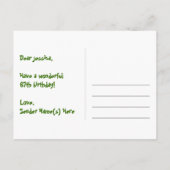 67. Geburtstag: Fun Stars Muster, Regenbogen 69, N Postkarte (Rückseite)