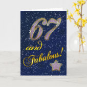 67. Geburtstag für jemand fabelhaft Karte (Gelbe Blume)