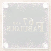 67. Geburtstag Glasuntersetzer (Rückseite)