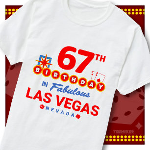 67. Geburtstag Las Vegas Willkommensschild Party S T-Shirt