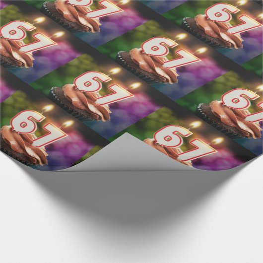 67. Geburtstag mit Kerzen Geschenkpapier (Ecke)