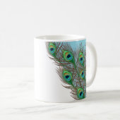 67. Geburtstag oder Jubiläum Pfauenfeder Kaffeetasse (VorderseiteRechts)