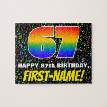 67. Geburtstag — Spaß, farbenfrohe Musiksymbole & 