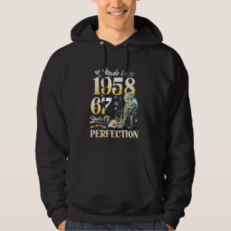 67. Geburtstagsfloral 1958 Geschenke 67 Jahre O Hoodie