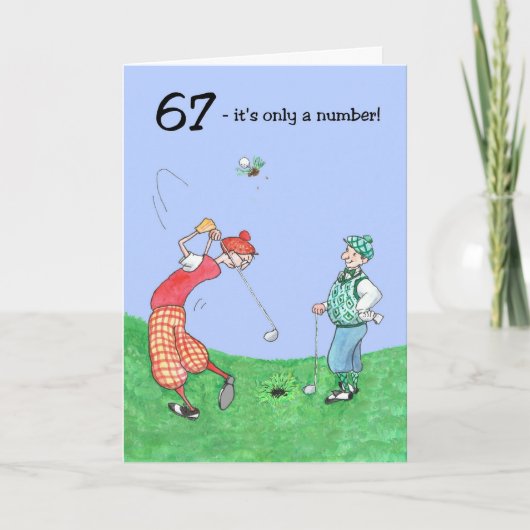 67. Geburtstagskarte für einen Golfer Karte (Vorderseite)
