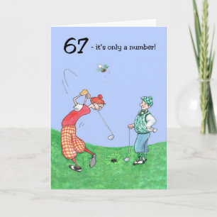 67. Geburtstagskarte für einen Golfer Karte
