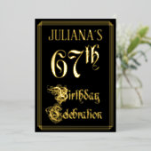 67. Geburtstagsparty — Extravagantes Drehbuch und  Folieneinladung (Stehend vorne)