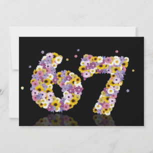 67. Geburtstagsparty mit Blumenbriefen Einladung