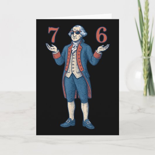 67 George Washington 7 6 Meme Sechs Sieben 6-7 4. Karte (Vorderseite)