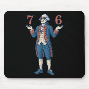 67 George Washington 7 6 Meme Six Seven 6-7 4. Jul Mousepad