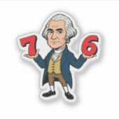 67 George Washington 7-6 Six Seven Meme 67 Aufkleber (Vorderseite)