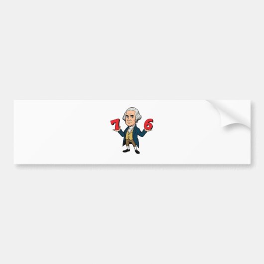 67 George Washington 7-6 Six Seven Meme 67 Autoaufkleber (Vorne)