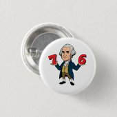 67 George Washington 7-6 Six Seven Meme 67 Button (Vorne & Hinten)