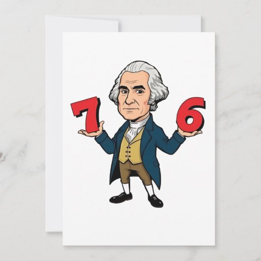 67 George Washington 7-6 Six Seven Meme 67 Dankeskarte (Vorderseite)